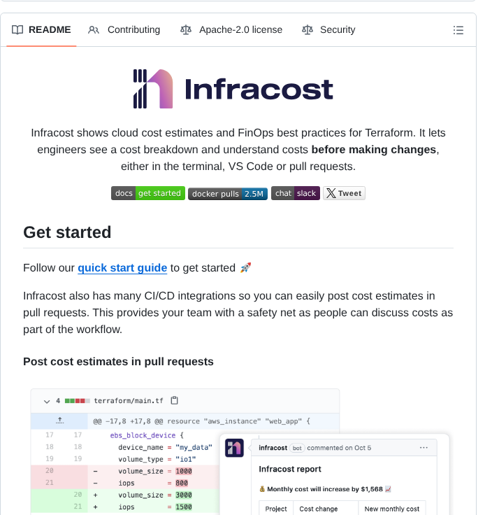 Infracost Infracost screenshot
