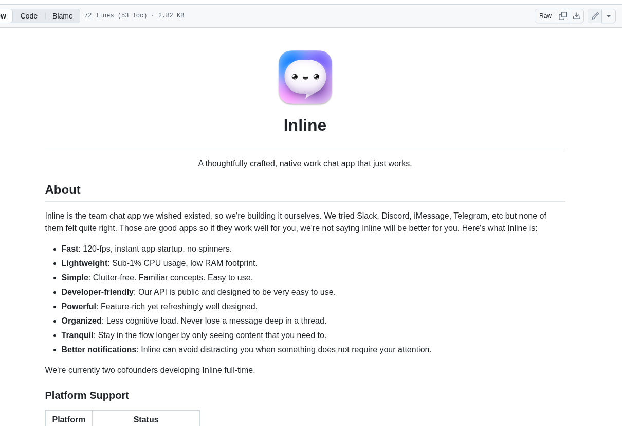 Inline Chat Inline screenshot