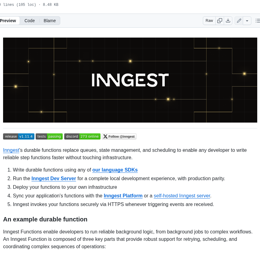 Inngest Inngest screenshot