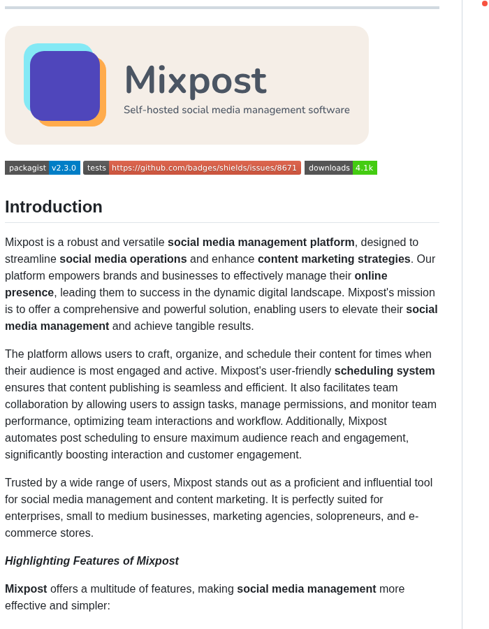 Inovector Mixpost screenshot