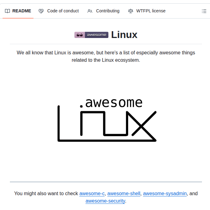 Inputsh Awesome Linux screenshot