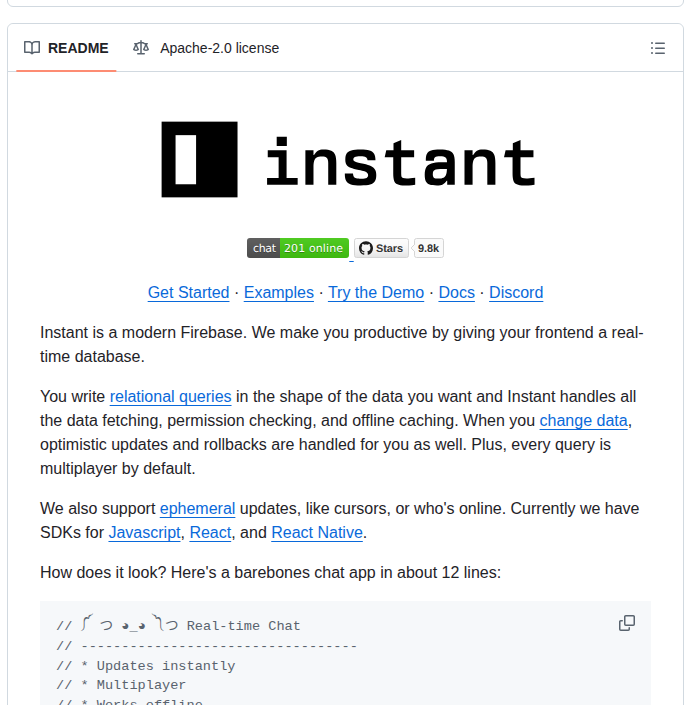 Instantdb Instant screenshot