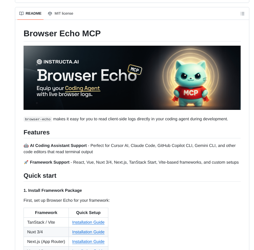Instructa Browser Echo screenshot