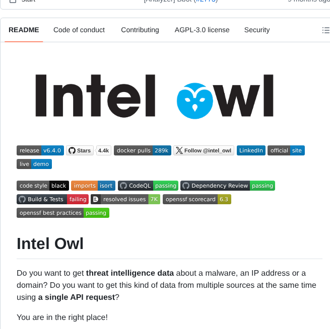 Intelowlproject Intelowl screenshot