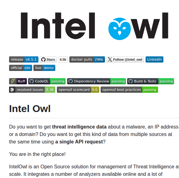 Intelowlproject Intelowl screenshot