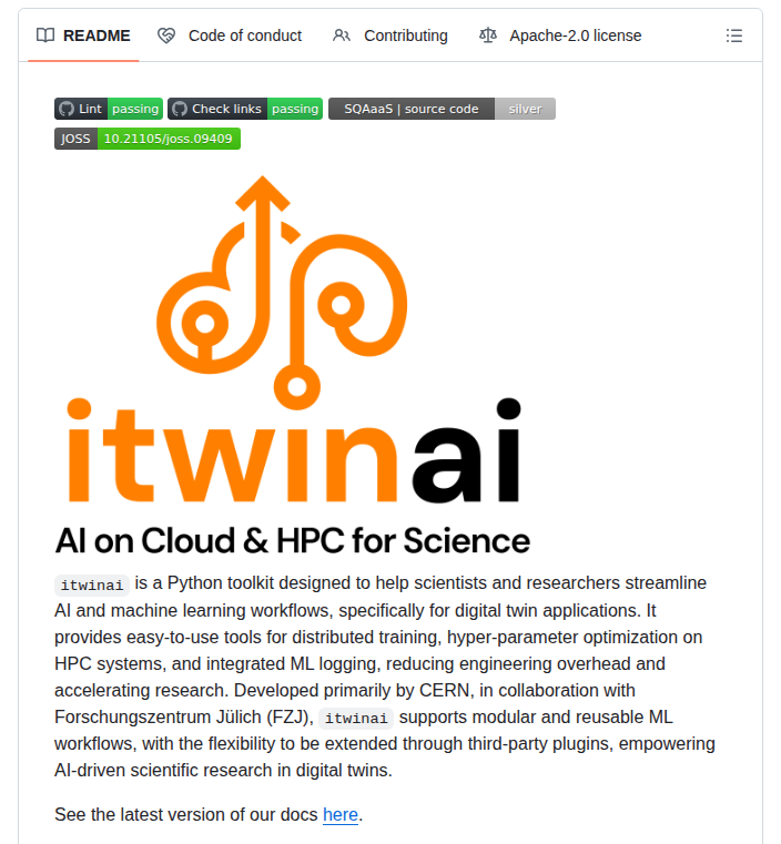 Intertwin Eu Itwinai screenshot