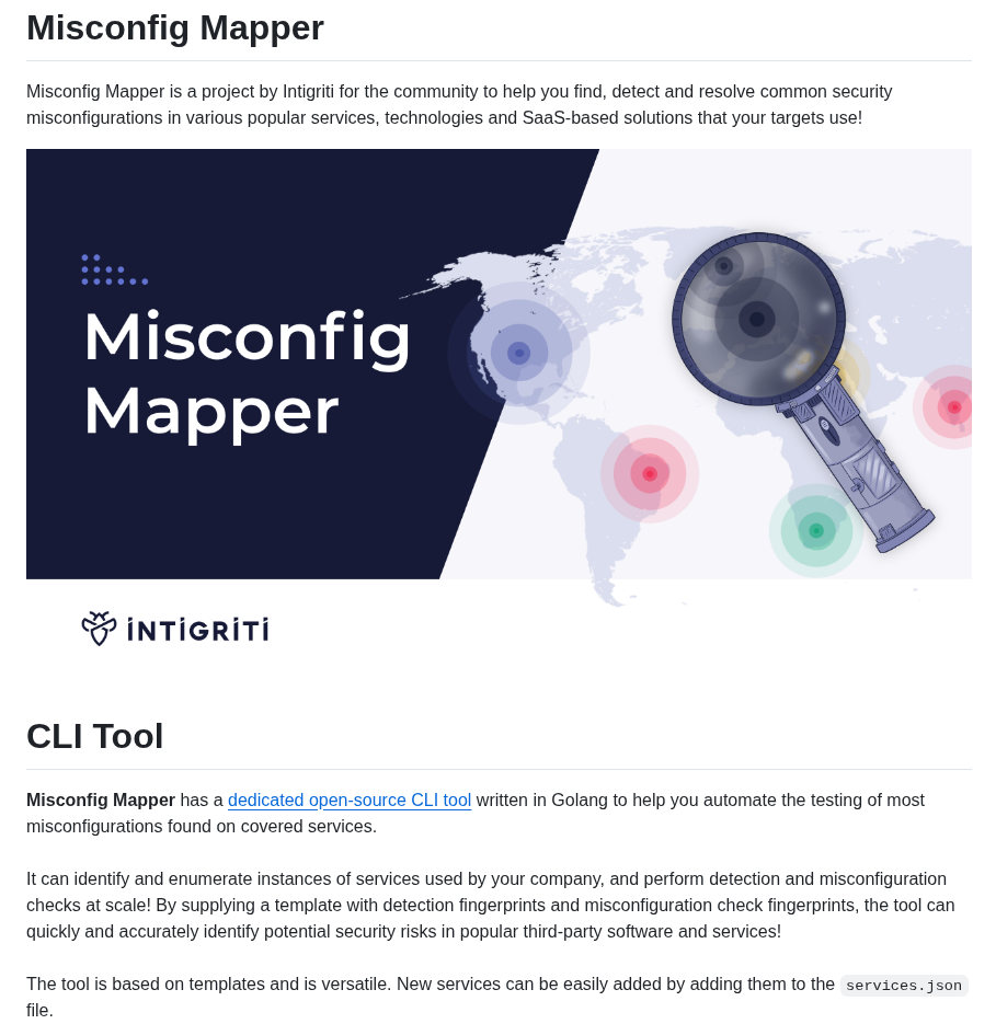 Intigriti Misconfig Mapper screenshot