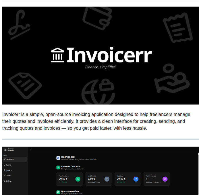 Invoicerr App Invoicerr screenshot