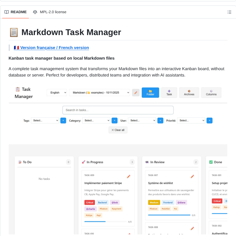 Ioniks Markdowntaskmanager screenshot