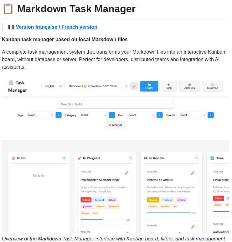 Ioniks Markdowntaskmanager screenshot