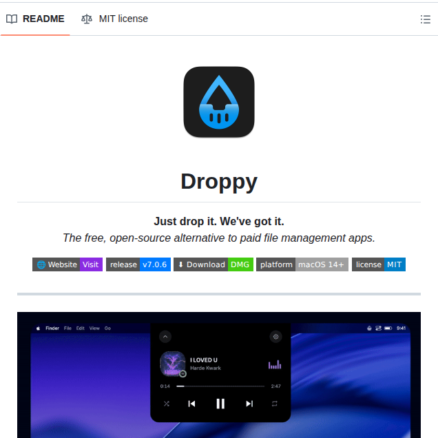 Iordv Droppy screenshot