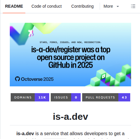 Is A Dev Register screenshot