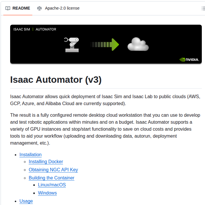 Isaac Sim Isaacautomator screenshot