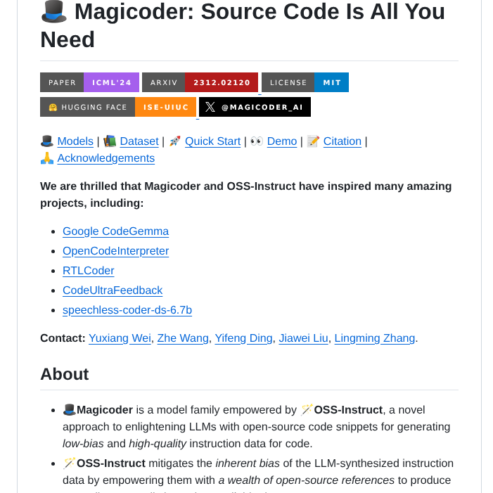 Ise Uiuc Magicoder screenshot