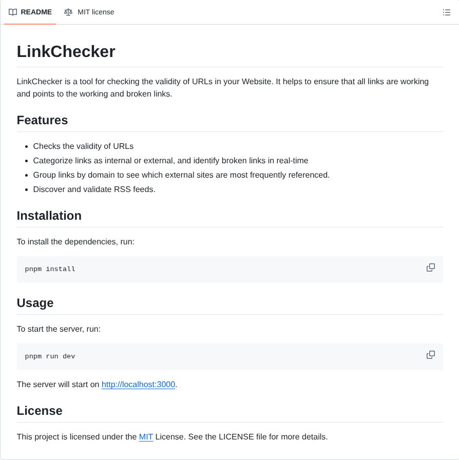 Isixe Linkchecker screenshot