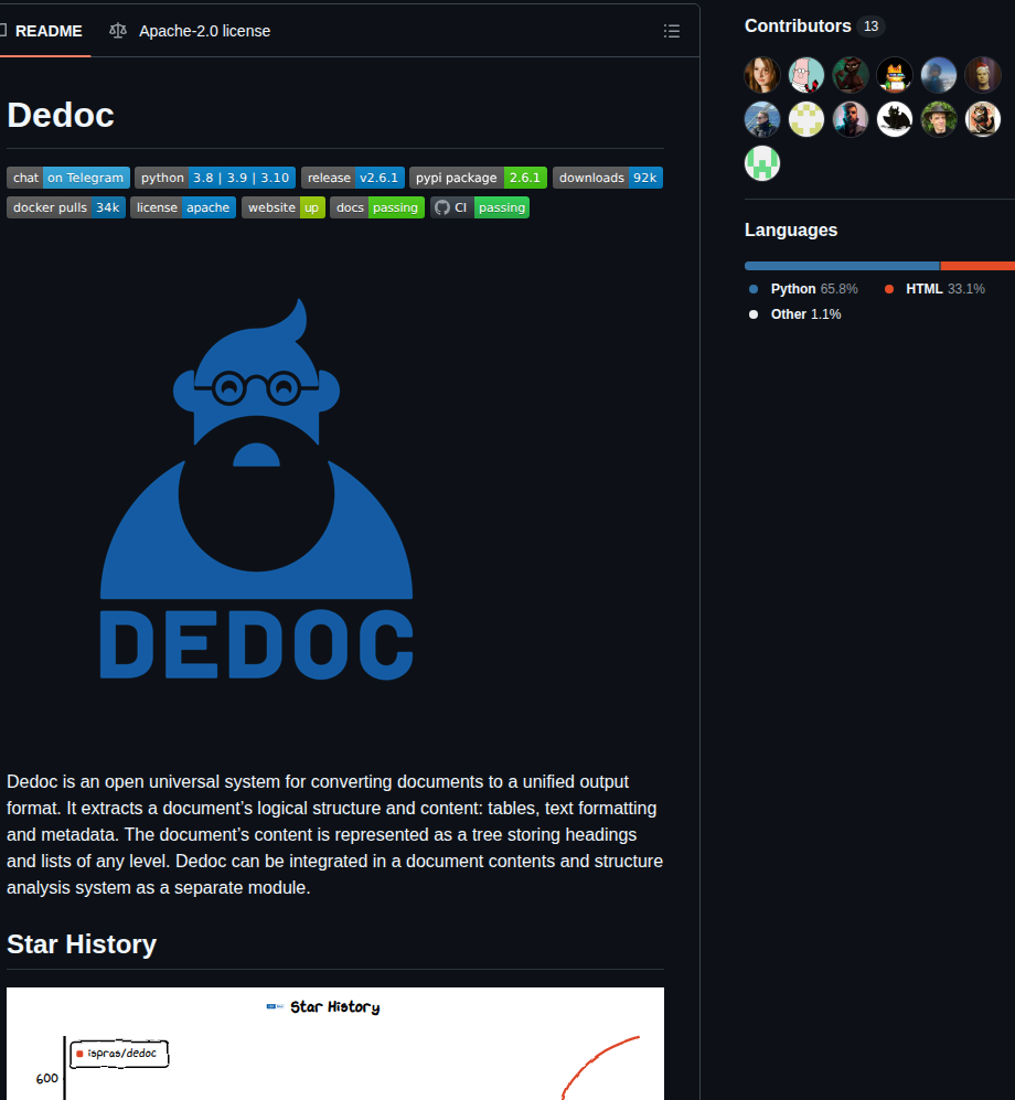 Ispras Dedoc screenshot