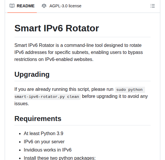 Iv Org Smart Ipv6 Rotator screenshot