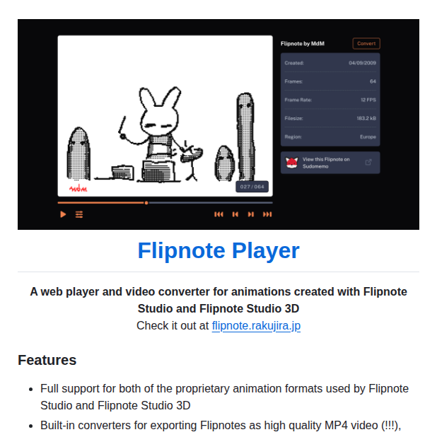 Jaames Flipnote Player screenshot