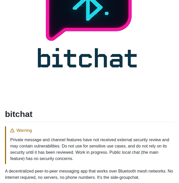 Jackjackbits Bitchat screenshot