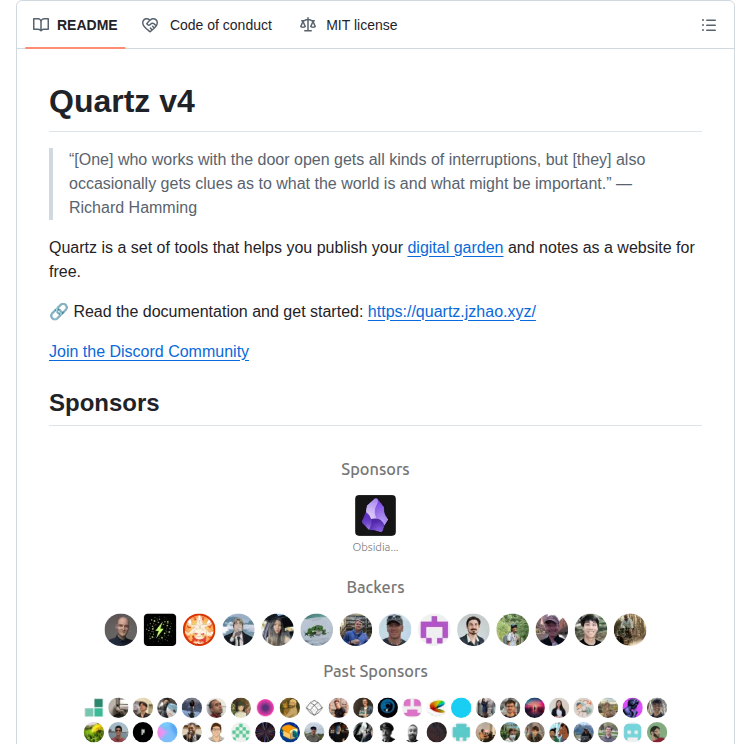 Jackyzha0 Quartz screenshot