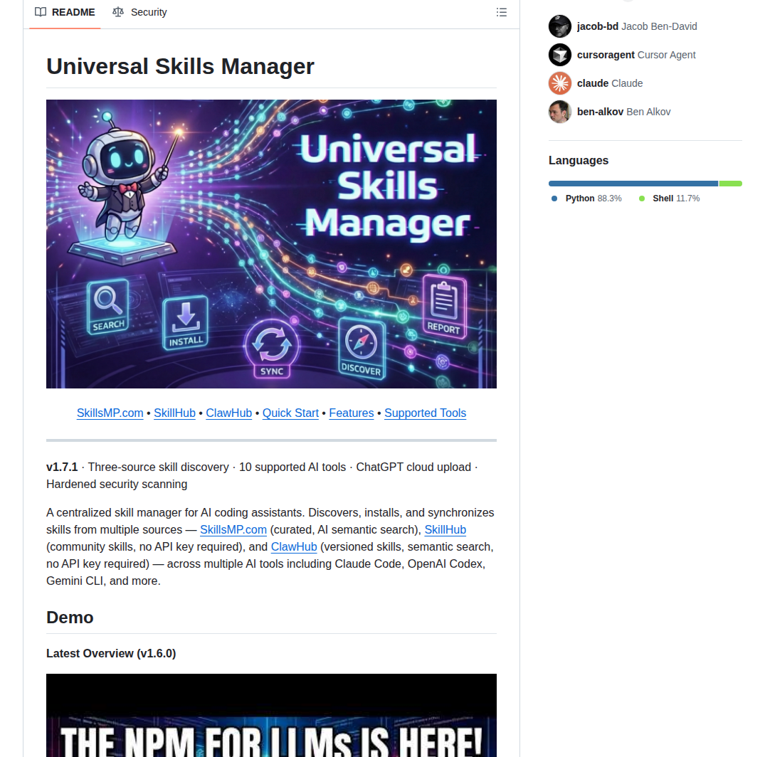 Jacob Bd Universal Skills Manager screenshot