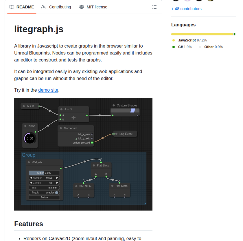Jagenjo Litegraph.js screenshot