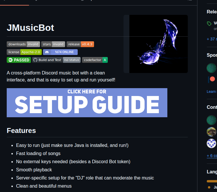 Jagrosh Musicbot screenshot
