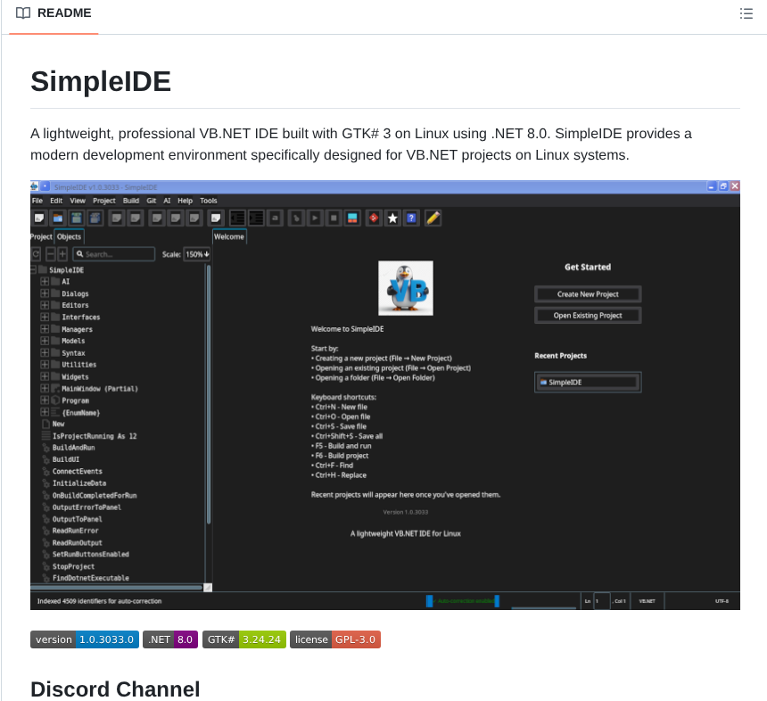 Jamesplotts Simpleide screenshot