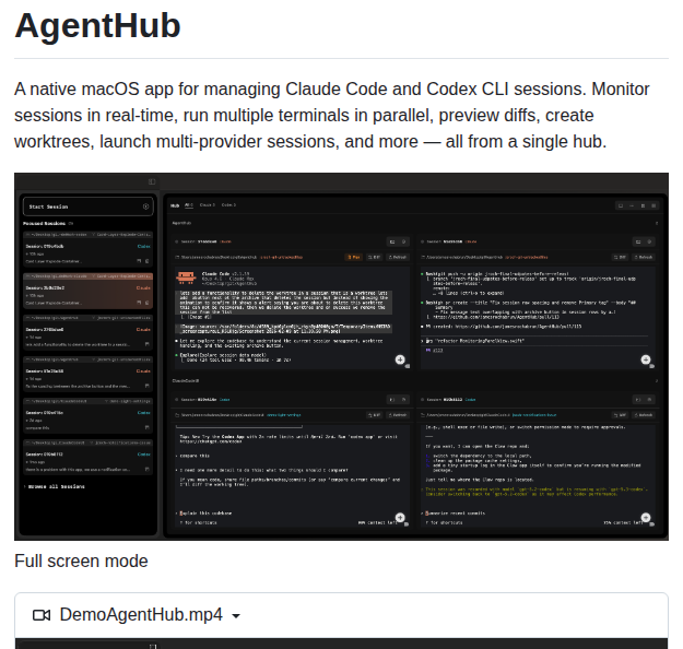 AgentHub - Claude Code マルチセッション管理ツール
