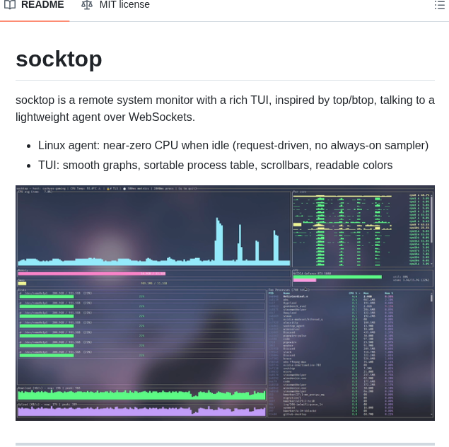 Jasonwitty Socktop screenshot
