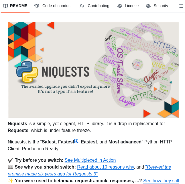 Jawah Niquests screenshot