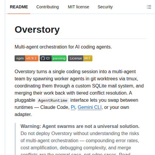 Jayminwest Overstory screenshot