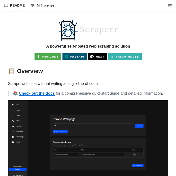 Jaypyles Scraperr screenshot