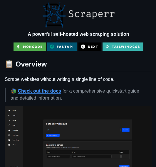 Jaypyles Scraperr screenshot