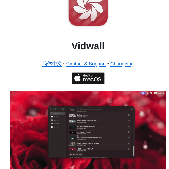 Jaywcjlove Vidwall screenshot