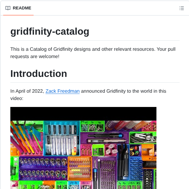 Jeffbarr Gridfinity Catalog screenshot