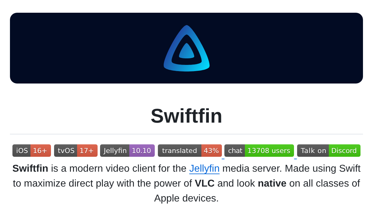 Jellyfin Swiftfin screenshot