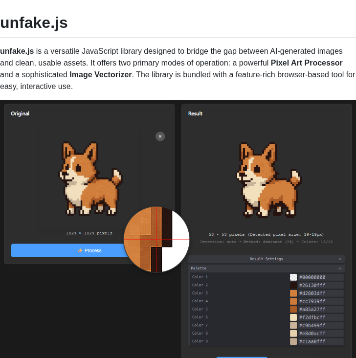 Jenissimo Unfake.js screenshot