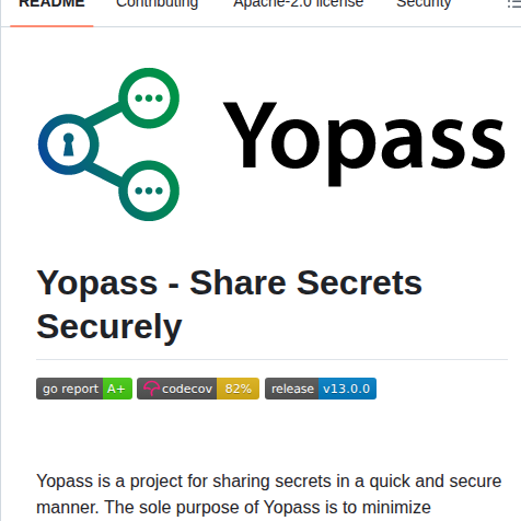 Jhaals Yopass screenshot