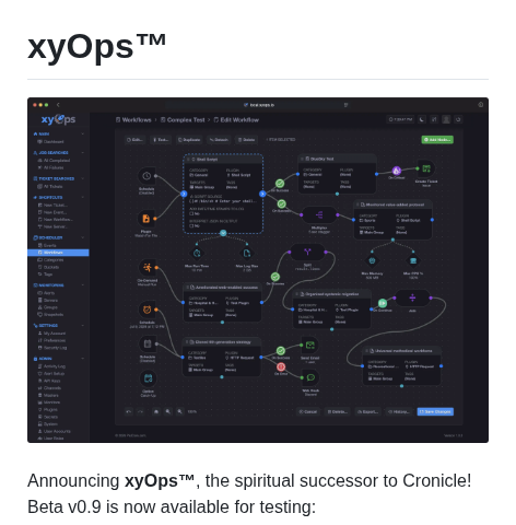 Jhuckaby Cronicle screenshot