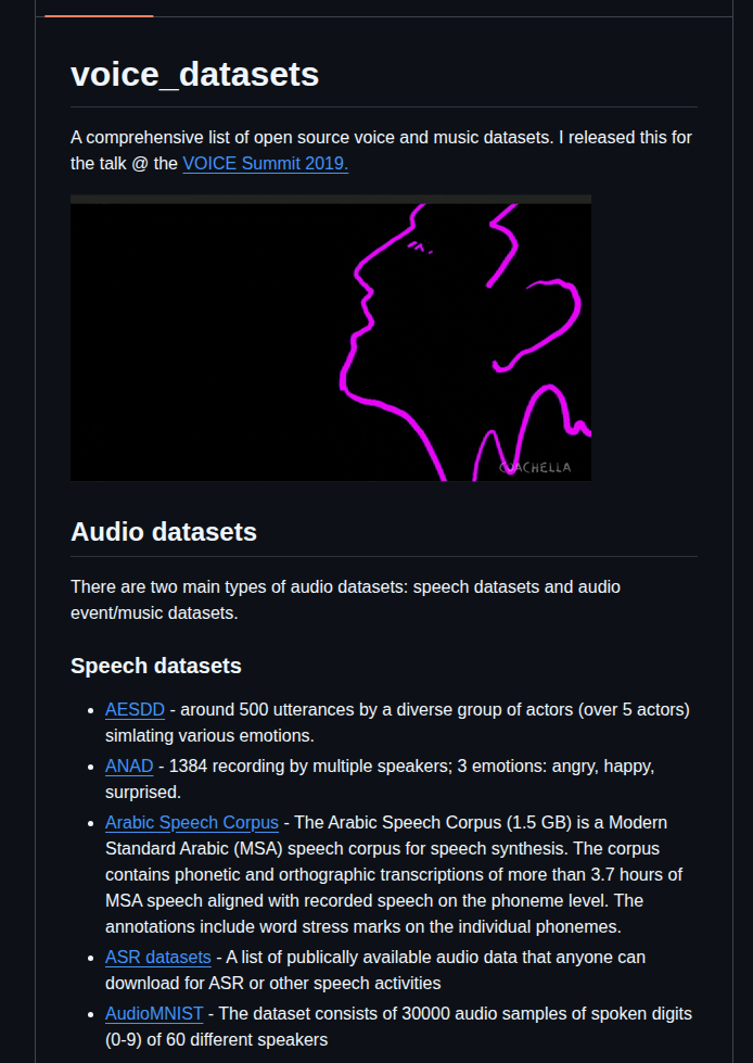 Jim Schwoebel Voice_datasets screenshot