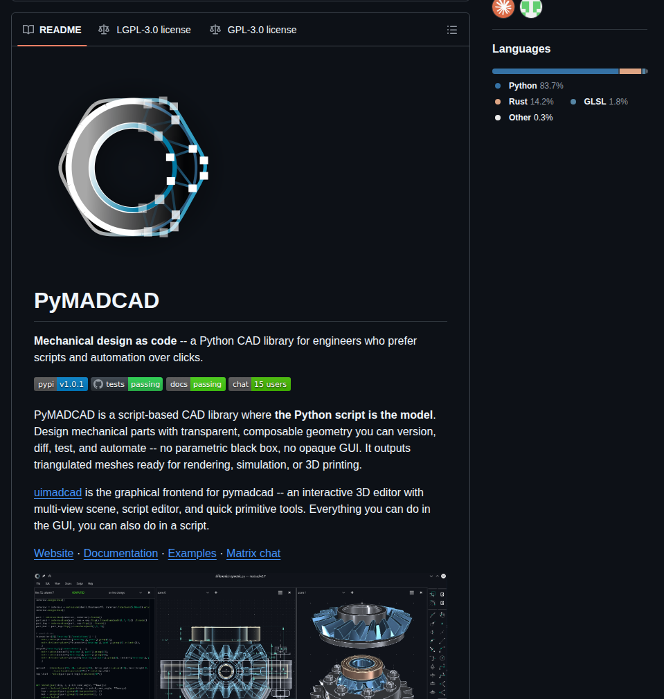 Jimy Byerley Pymadcad screenshot