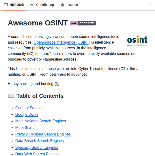 Jivoi Awesome Osint screenshot