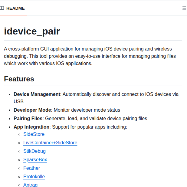 Jkcoxson Idevice_pair screenshot