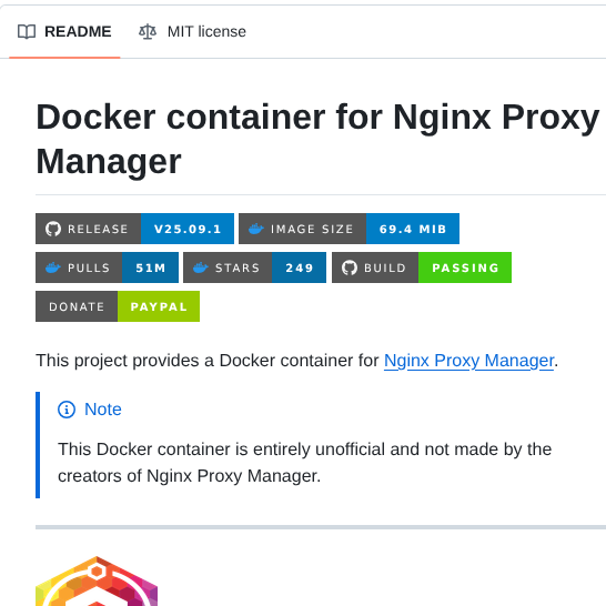 Jlesage Docker Nginx Proxy Manager screenshot