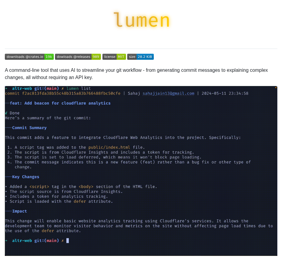 Jnsahaj Lumen screenshot