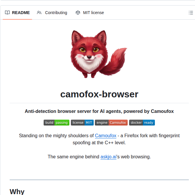 Jo Inc Camofox Browser screenshot