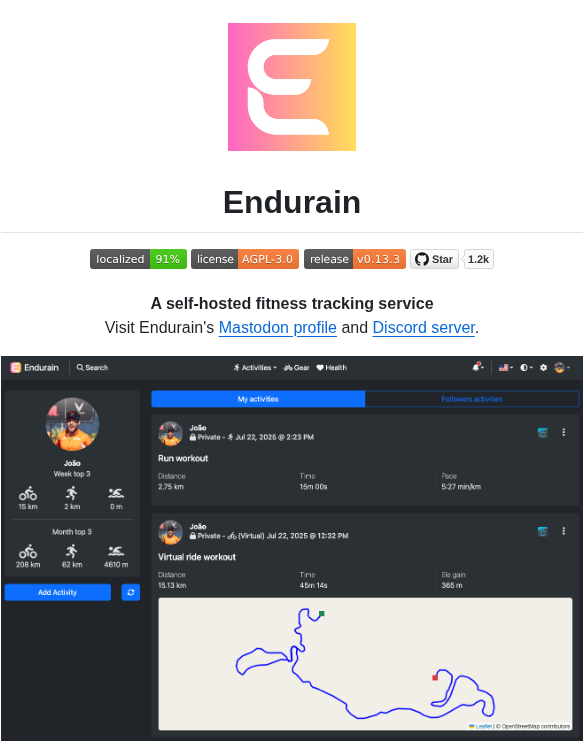 Joaovitoriasilva Endurain screenshot