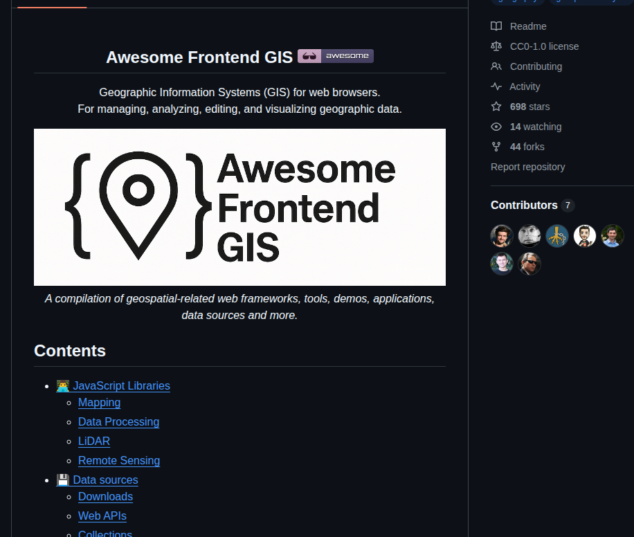 Joewdavies Awesome Frontend Gis screenshot