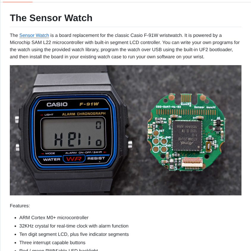 Joeycastillo Sensor Watch screenshot